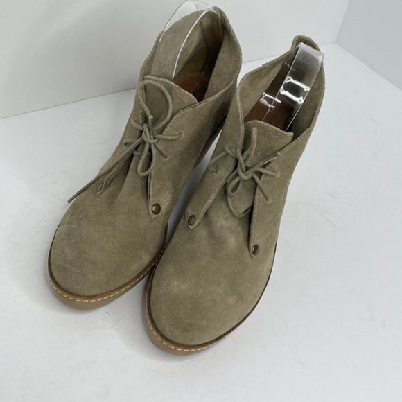 Lucky Brand Tan Wedge‎ Suede Booties - Picture 2 of 5